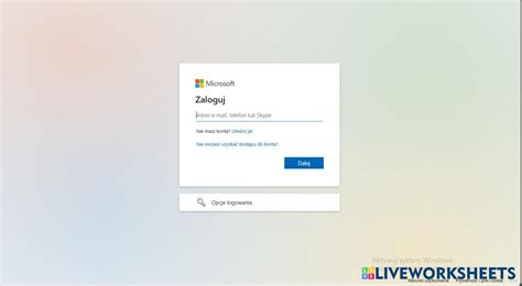 liveworksheet|live worksheets logowanie.